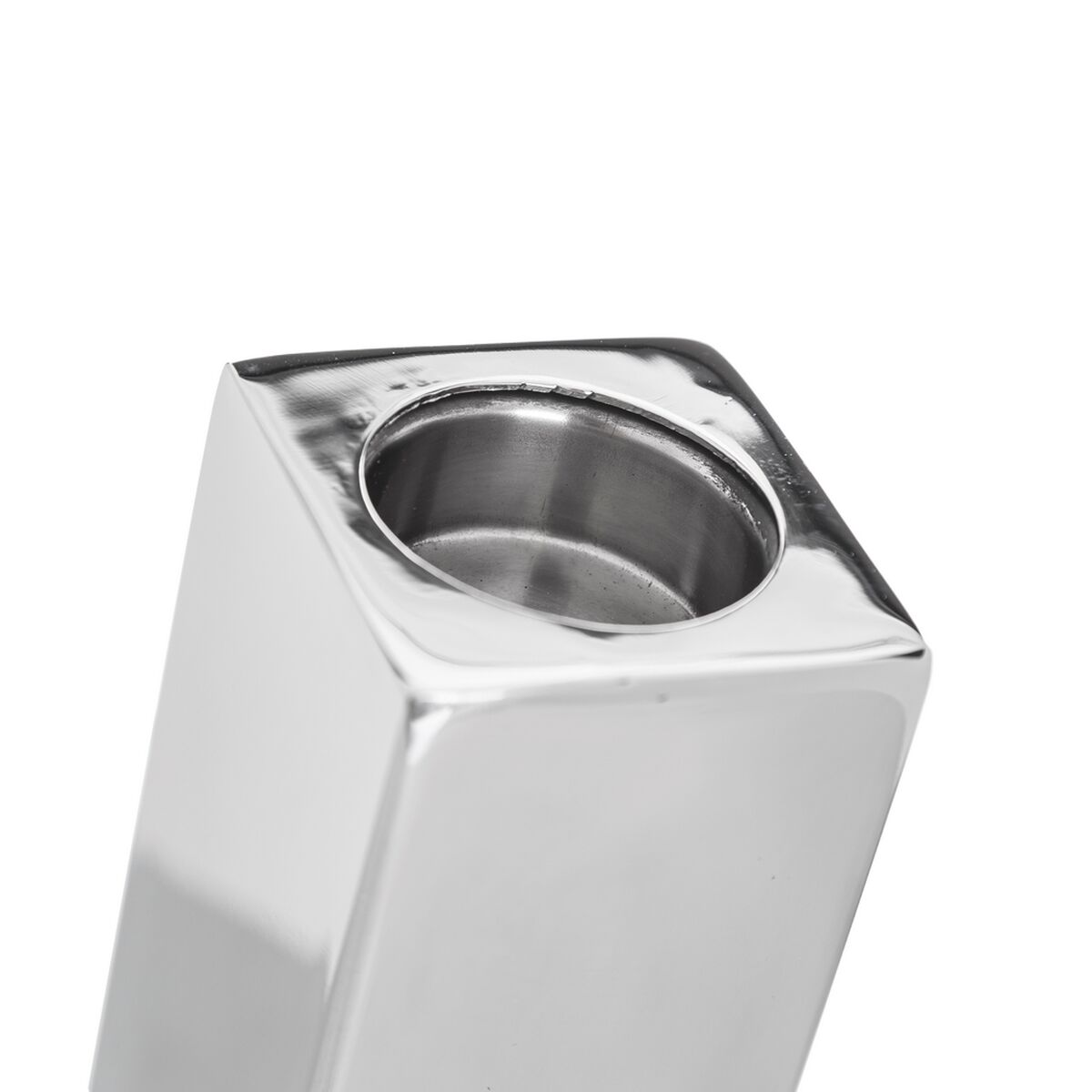 Kaarshouder 9 x 9 x 15 cm Metaal Zilver